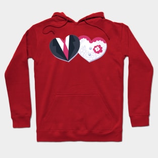 wedding hearts Hoodie